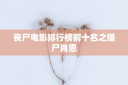 丧尸电影排行榜前十名之僵尸肖恩