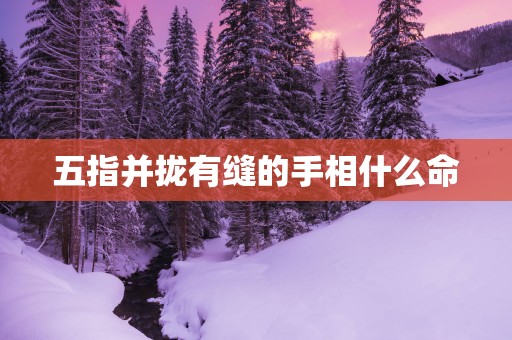 五指并拢有缝的手相什么命