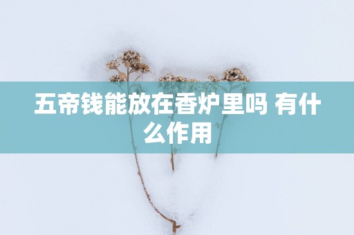 五帝钱能放在香炉里吗 有什么作用