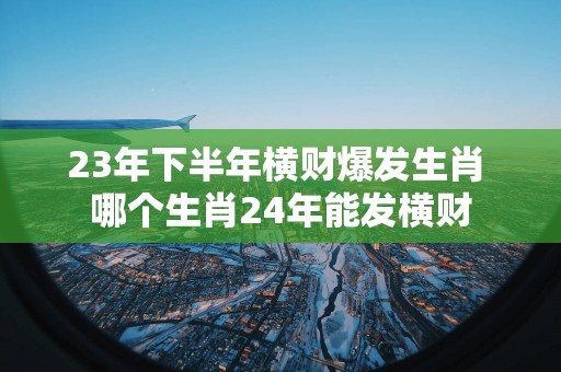 23年下半年横财爆发生肖 哪个生肖24年能发横财