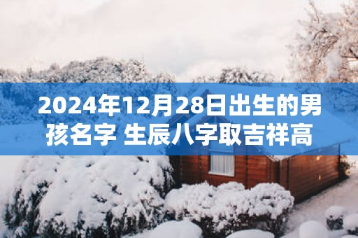 2025年12月28日出生的男孩名字 生辰八字取吉祥高分好名