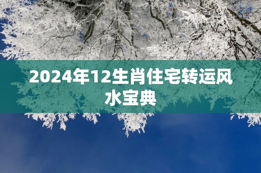 2024年12生肖住宅转运风水宝典