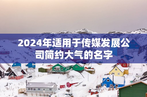 2025年适用于传媒发展公司简约大气的名字