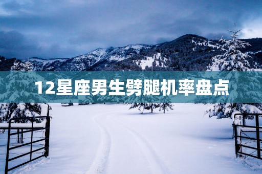 12星座男生劈腿机率盘点
