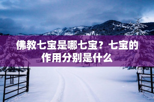 佛教七宝是哪七宝？七宝的作用分别是什么