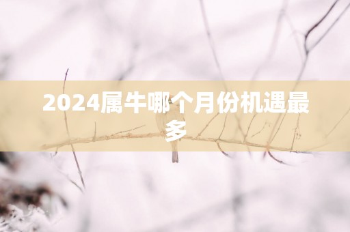 2025属牛哪个月份机遇最多