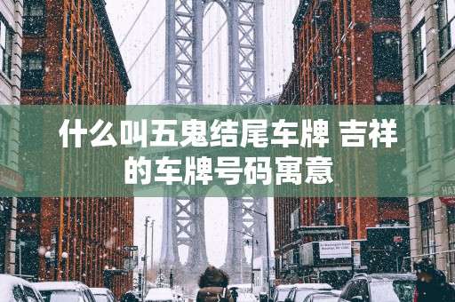 什么叫五鬼结尾车牌 吉祥的车牌号码寓意