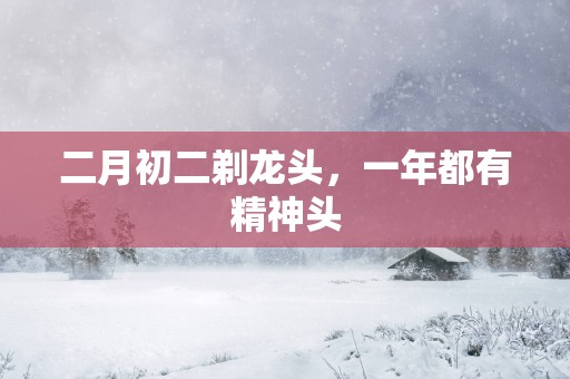 二月初二剃龙头，一年都有精神头