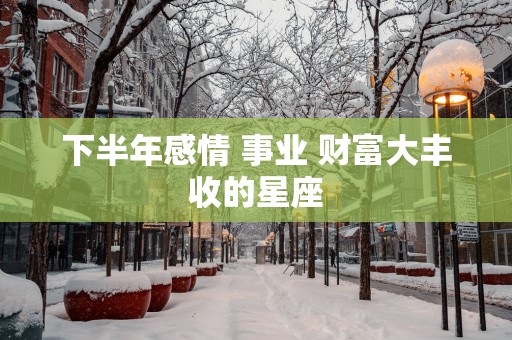 下半年感情 事业 财富大丰收的星座