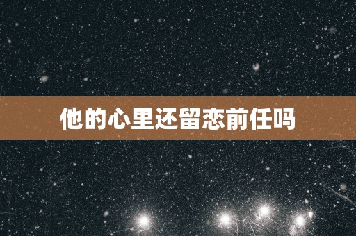 他的心里还留恋前任吗