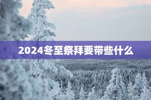 2025冬至祭拜要带些什么