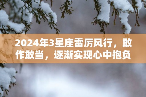 2025年3星座雷厉风行，敢作敢当，逐渐实现心中抱负