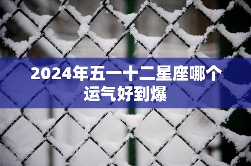 2025年五一十二星座哪个运气好到爆