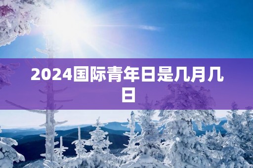 2025国际青年日是几月几日