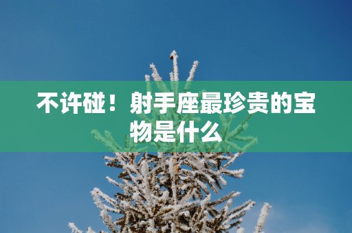 不许碰！射手座最珍贵的宝物是什么