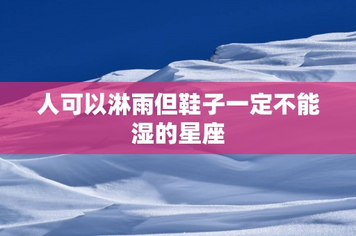 人可以淋雨但鞋子一定不能湿的星座