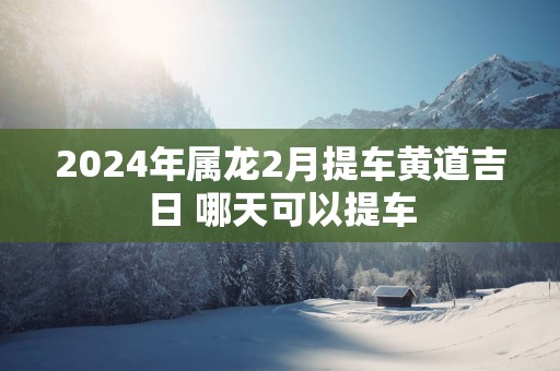 2025年属龙2月提车黄道吉日 哪天可以提车