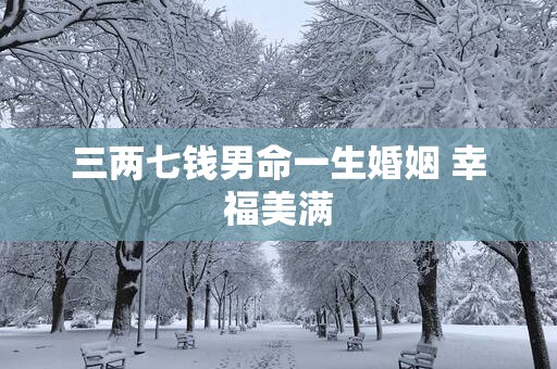 三两七钱男命一生婚姻 幸福美满