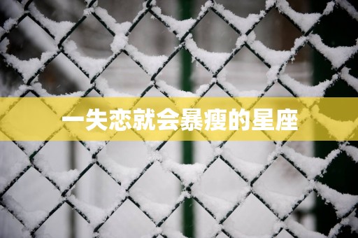 一失恋就会暴瘦的星座