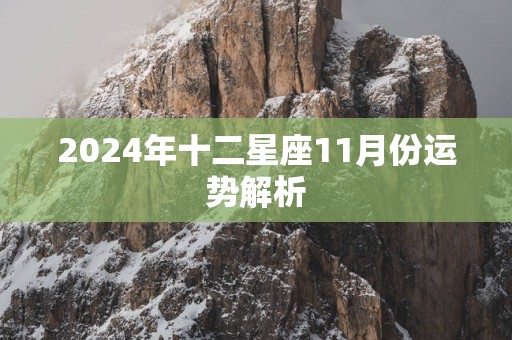 2025年十二星座11月份运势解析