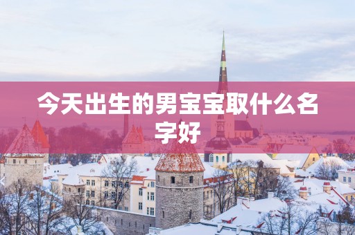 今天出生的男宝宝取什么名字好