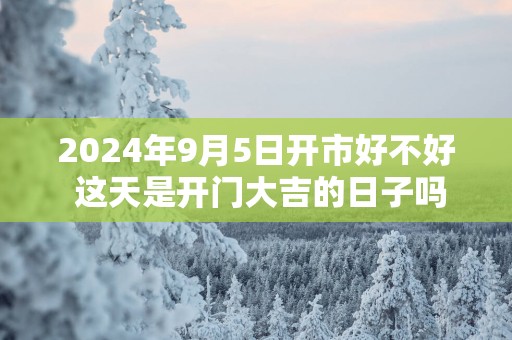 2024年9月5日开市好不好 这天是开门大吉的日子吗