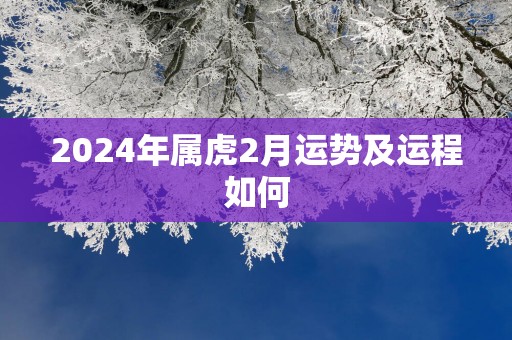 2025年属虎2月运势及运程如何