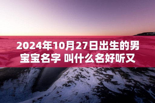 2025年10月27日出生的男宝宝名字 叫什么名好听又吉利网