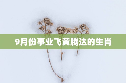 9月份事业飞黄腾达的生肖