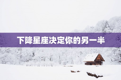 下降星座决定你的另一半