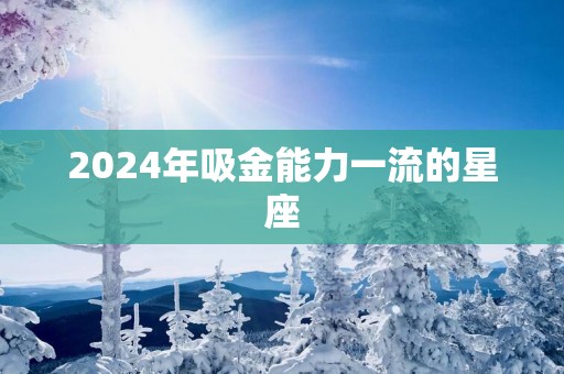 2025年吸金能力一流的星座
