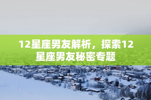 12星座男友解析，探索12星座男友秘密专题