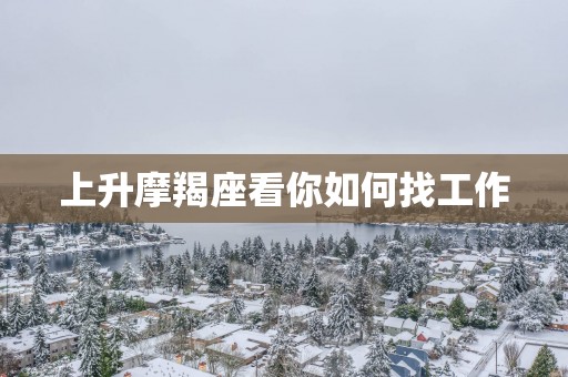 上升摩羯座看你如何找工作