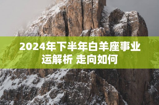 2025年下半年白羊座事业运解析 走向如何