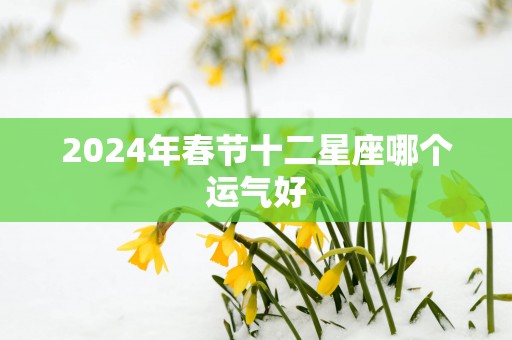 2025年春节十二星座哪个运气好