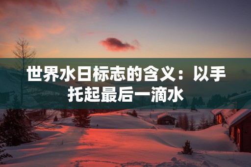 世界水日标志的含义：以手托起最后一滴水