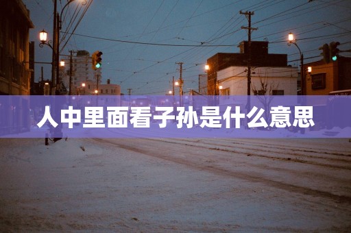 人中里面看子孙是什么意思
