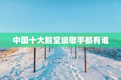 中国十大殿堂级歌手都有谁