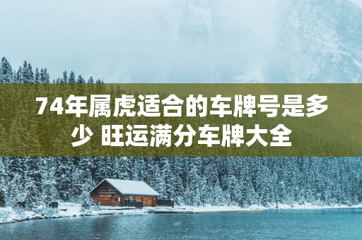 74年属虎适合的车牌号是多少 旺运满分车牌大全