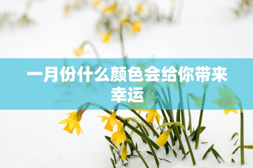 一月份什么颜色会给你带来幸运