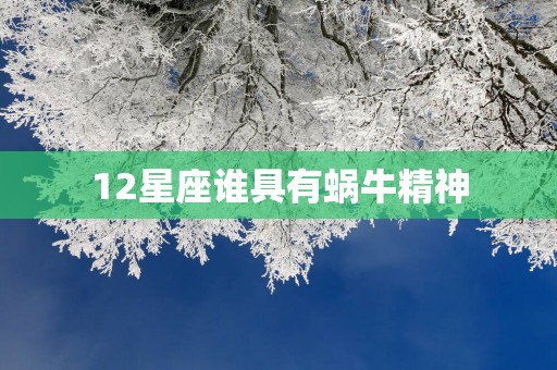 12星座谁具有蜗牛精神