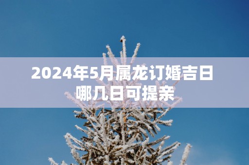 2025年5月属龙订婚吉日 哪几日可提亲