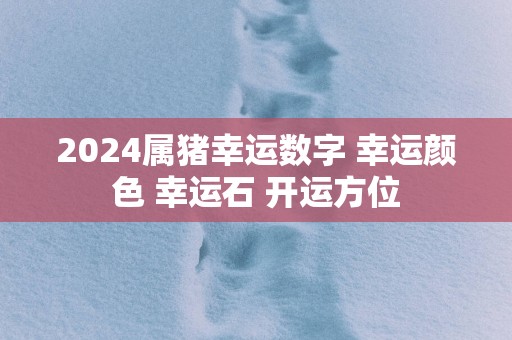 2025属猪幸运数字 幸运颜色 幸运石 开运方位