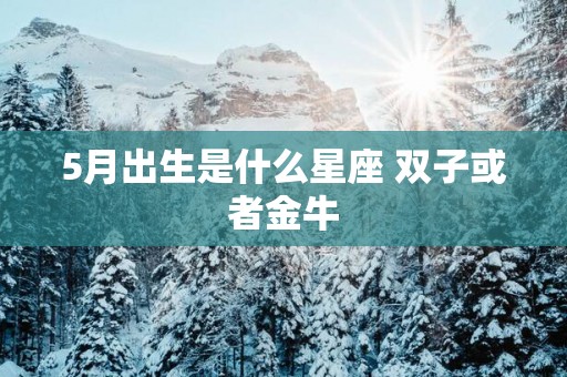 5月出生是什么星座 双子或者金牛