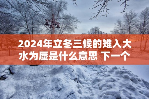 2025年立冬三候的雉入大水为蜃是什么意思 下一个节气是什么