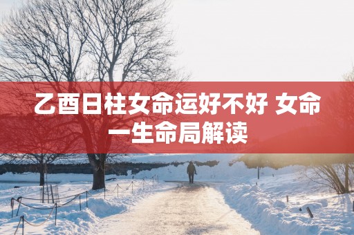 乙酉日柱女命运好不好 女命一生命局解读