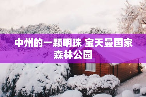 中州的一颗明珠 宝天曼国家森林公园