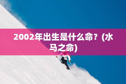 2002年出生是什么命？(水马之命)