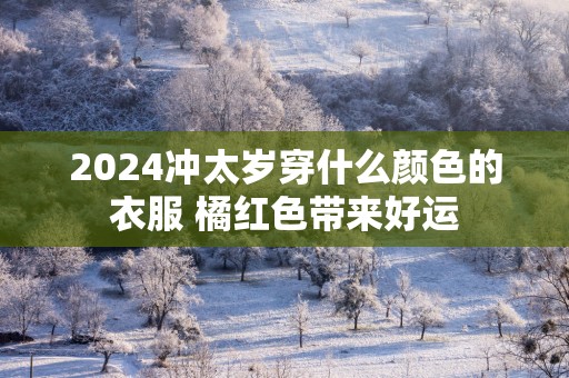 2025冲太岁穿什么颜色的衣服 橘红色带来好运