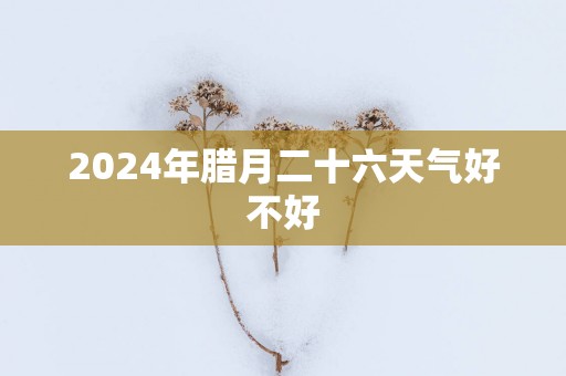 2025年腊月二十六天气好不好